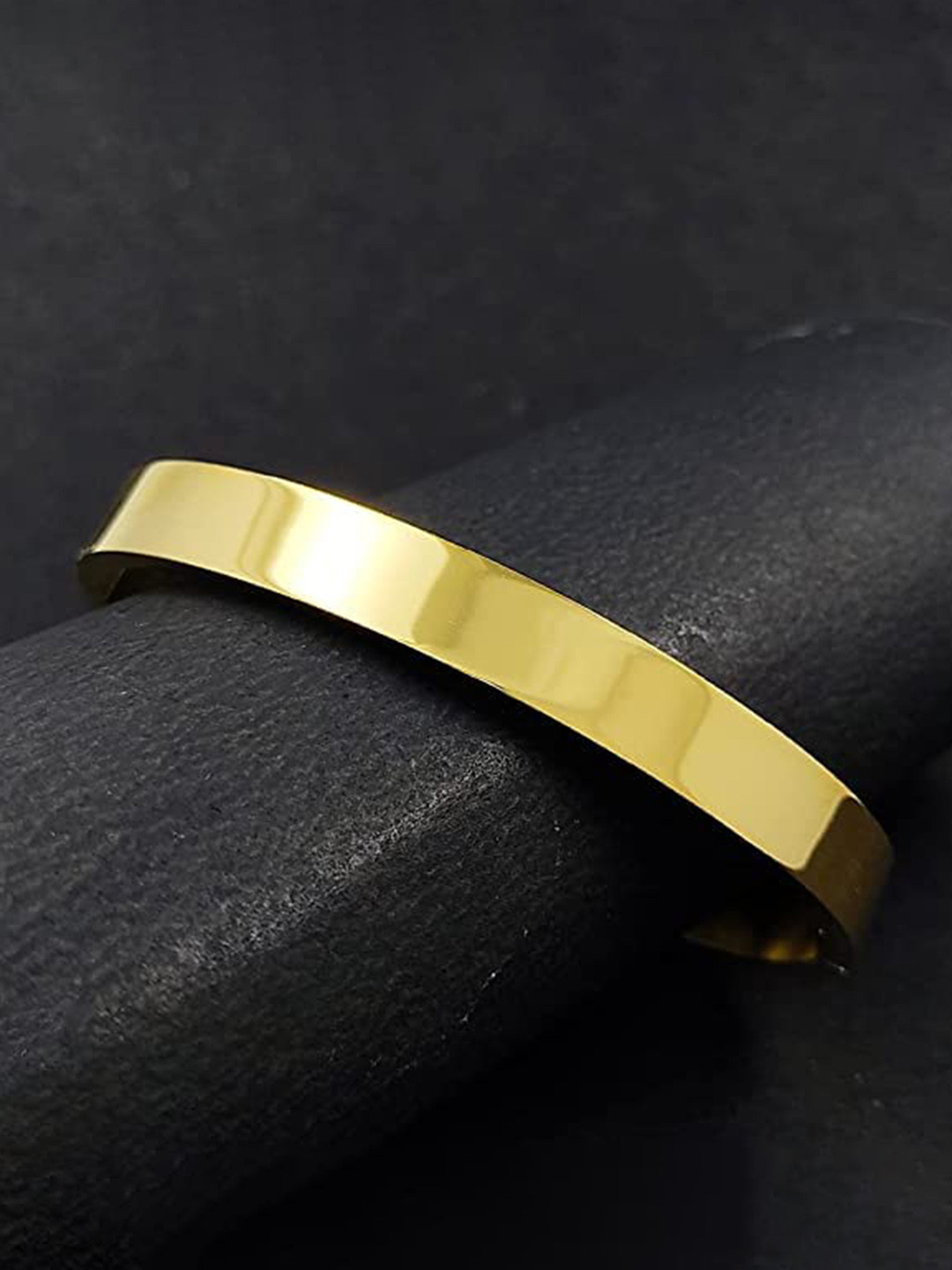 KRYSTALZ Men Gold-Plated Kada Bracelet