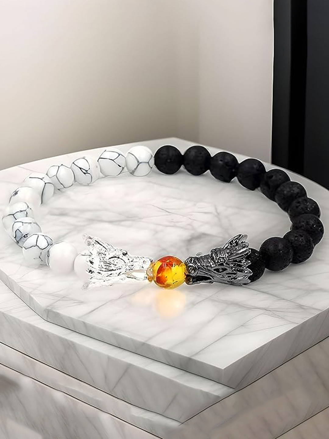 KRYSTALZ Men Agate Beaded Bracelet