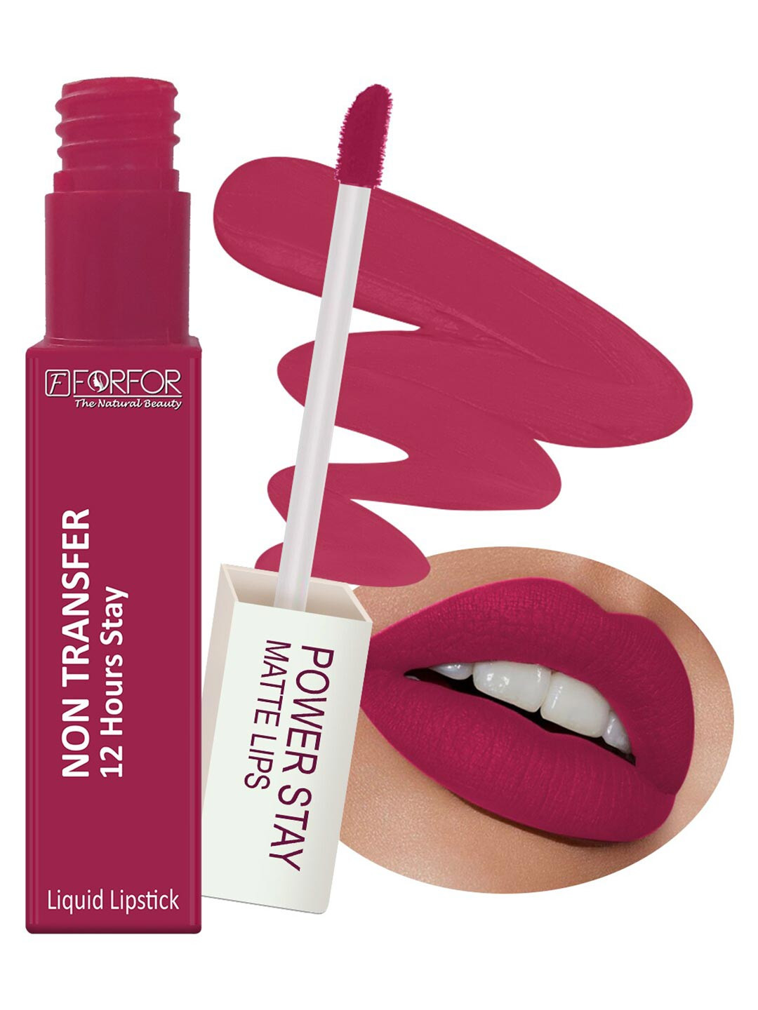 FORFOR Powerstay 3Pcs Non Transfer Liquid Matte Lipstick - Wine-Bridal Maroon-Pink Blush