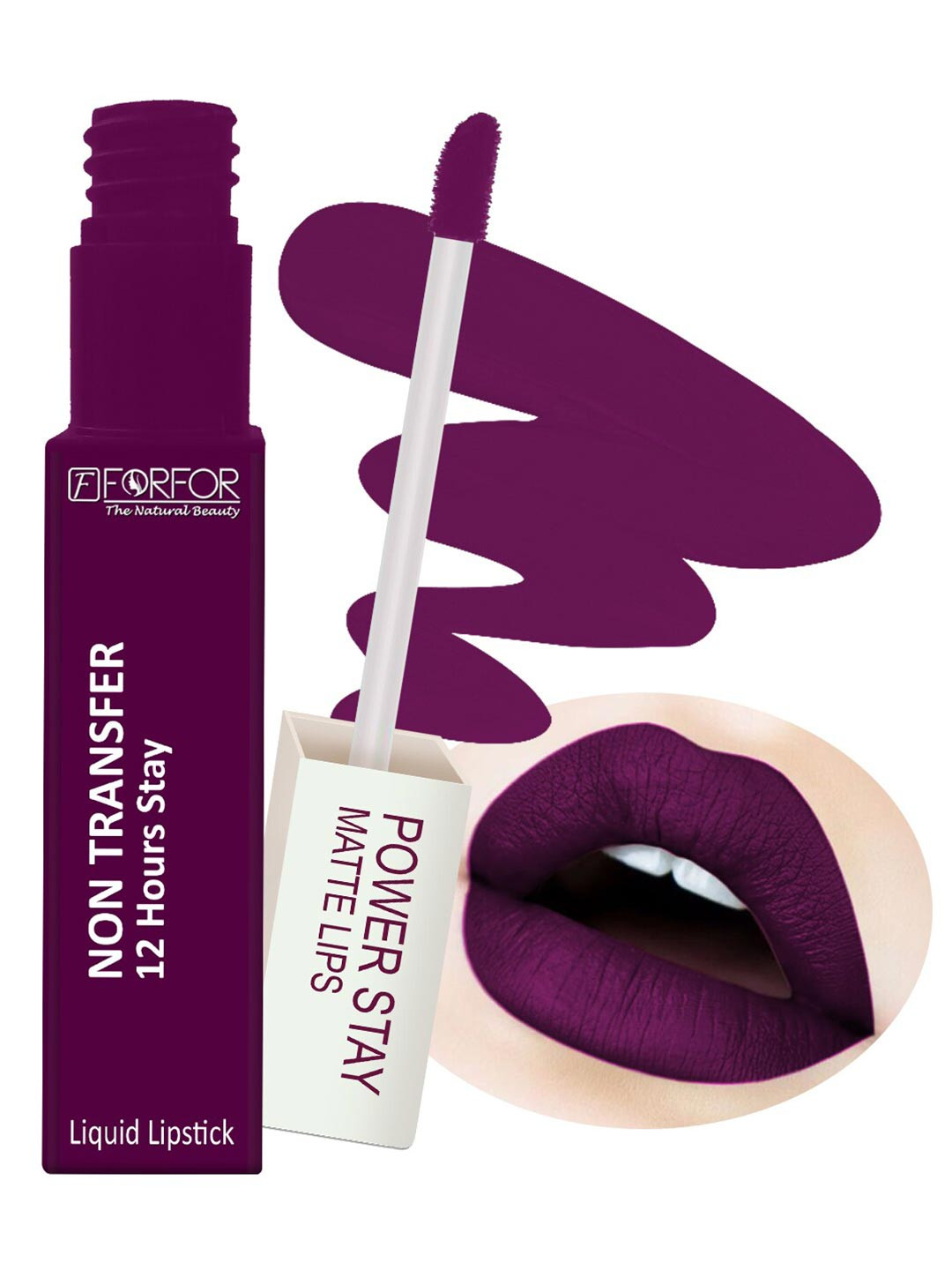 FORFOR Powerstay 4Pc Non Transfer Liquid Matte Lipstick - Red-Wine- Bridal Maroon-Brown
