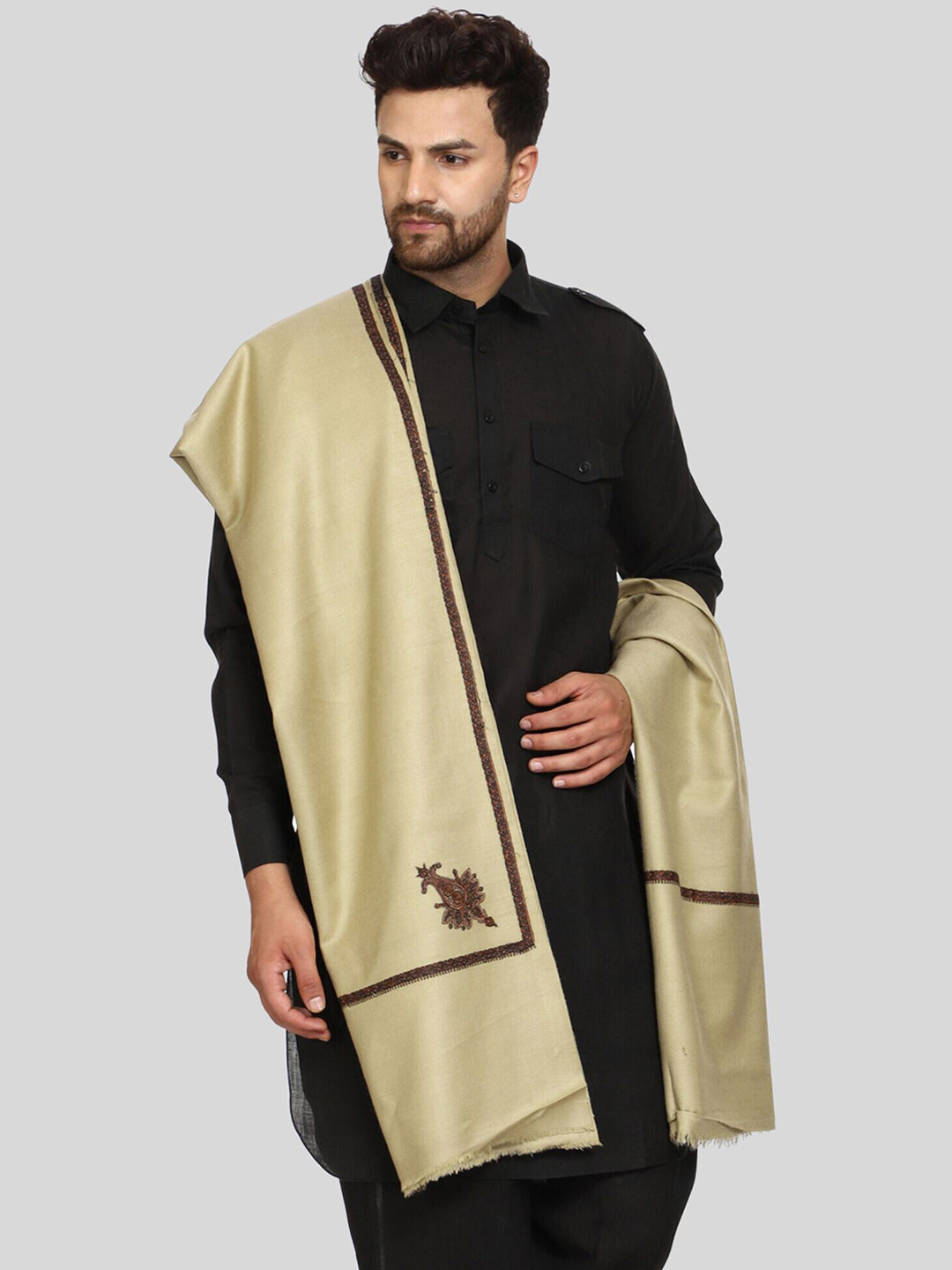 SWI Stylish Kashmiri Embroidered Design Woolen Shawl