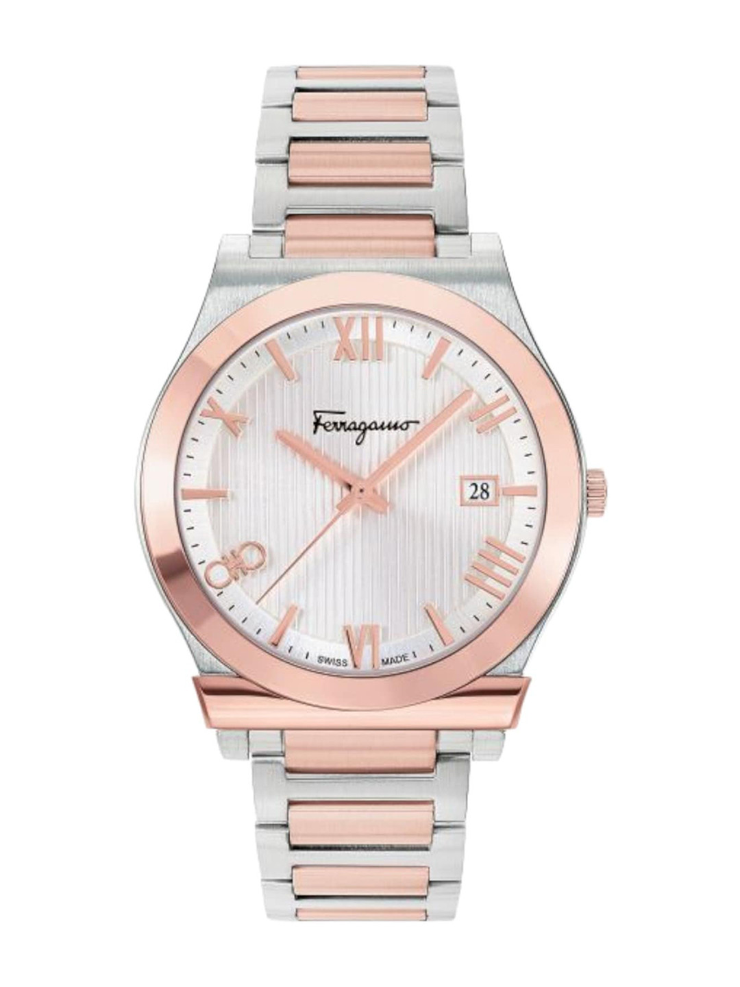 Ferragamo Men Stainless Steel Bracelet Style Straps Analogue Watch SFKM00523
