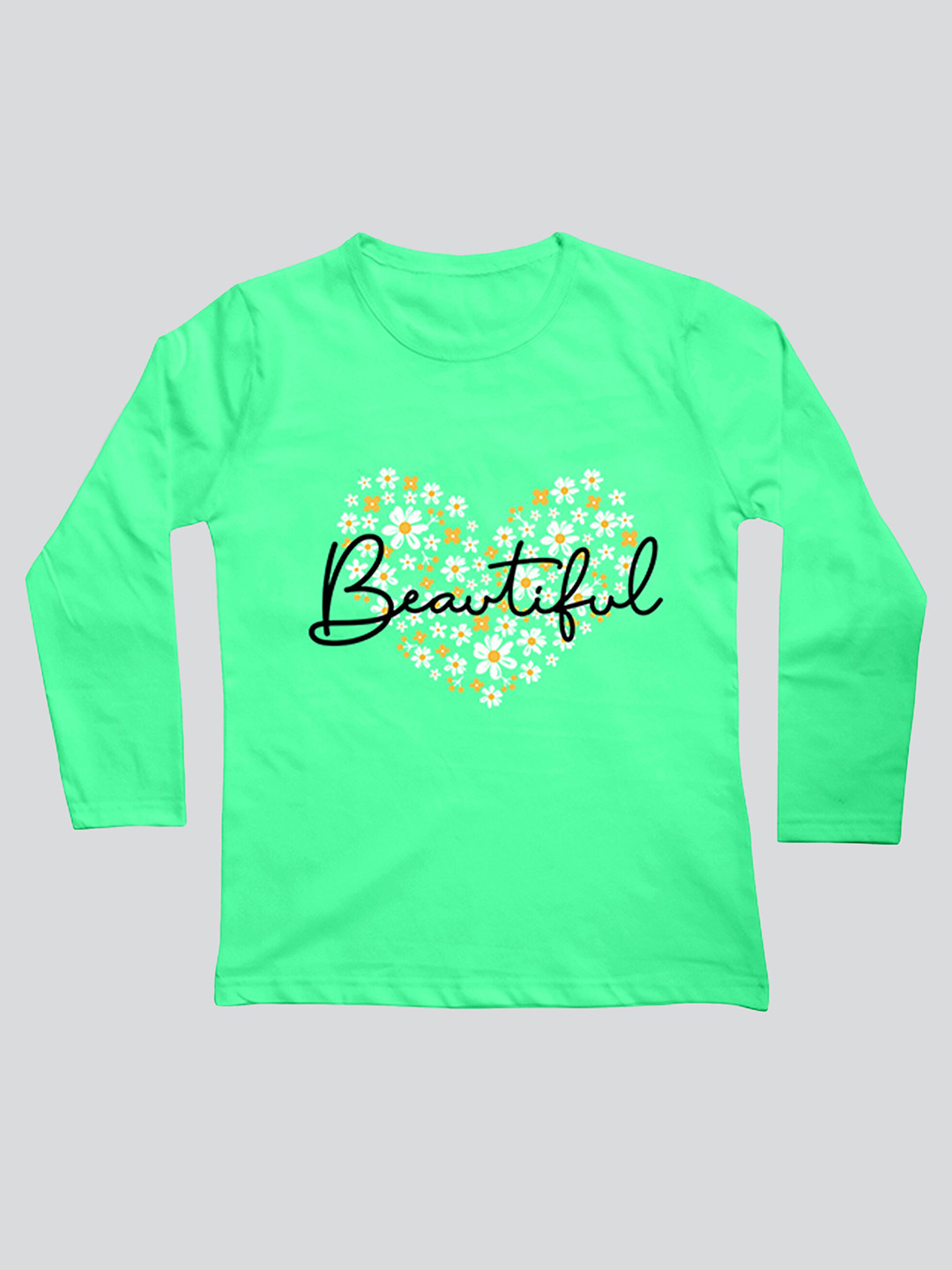 Mojua Girls Bio Finish Graphic Printed Cotton T-Shirt