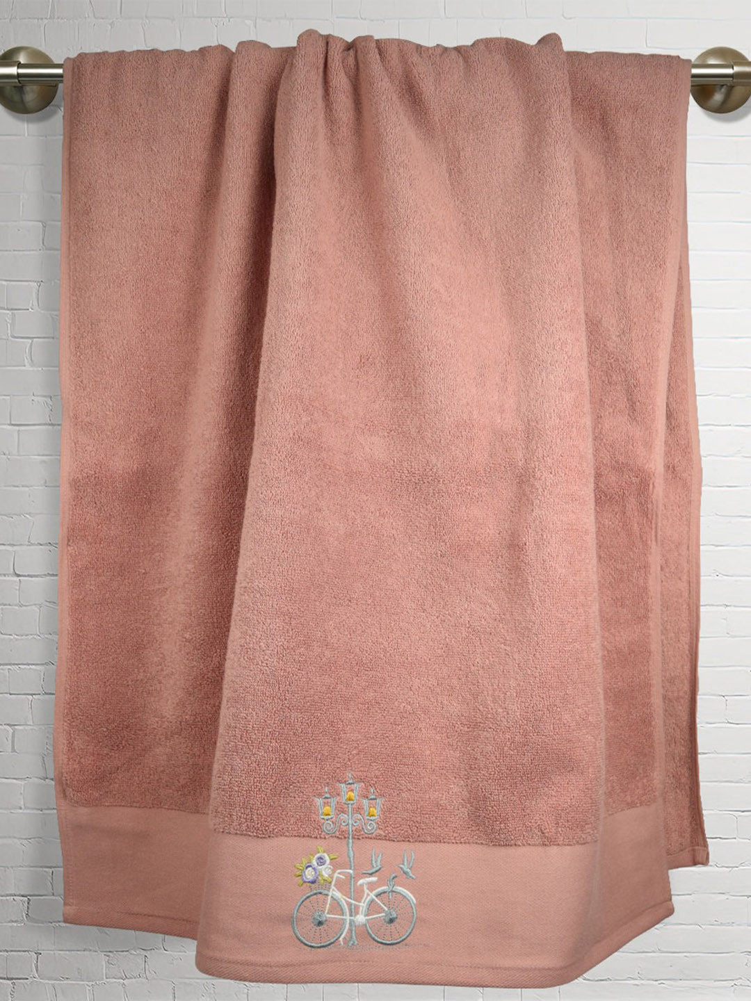 RANGOLI Peach-Colored 540 Pure Cotton Soft Bath Towels