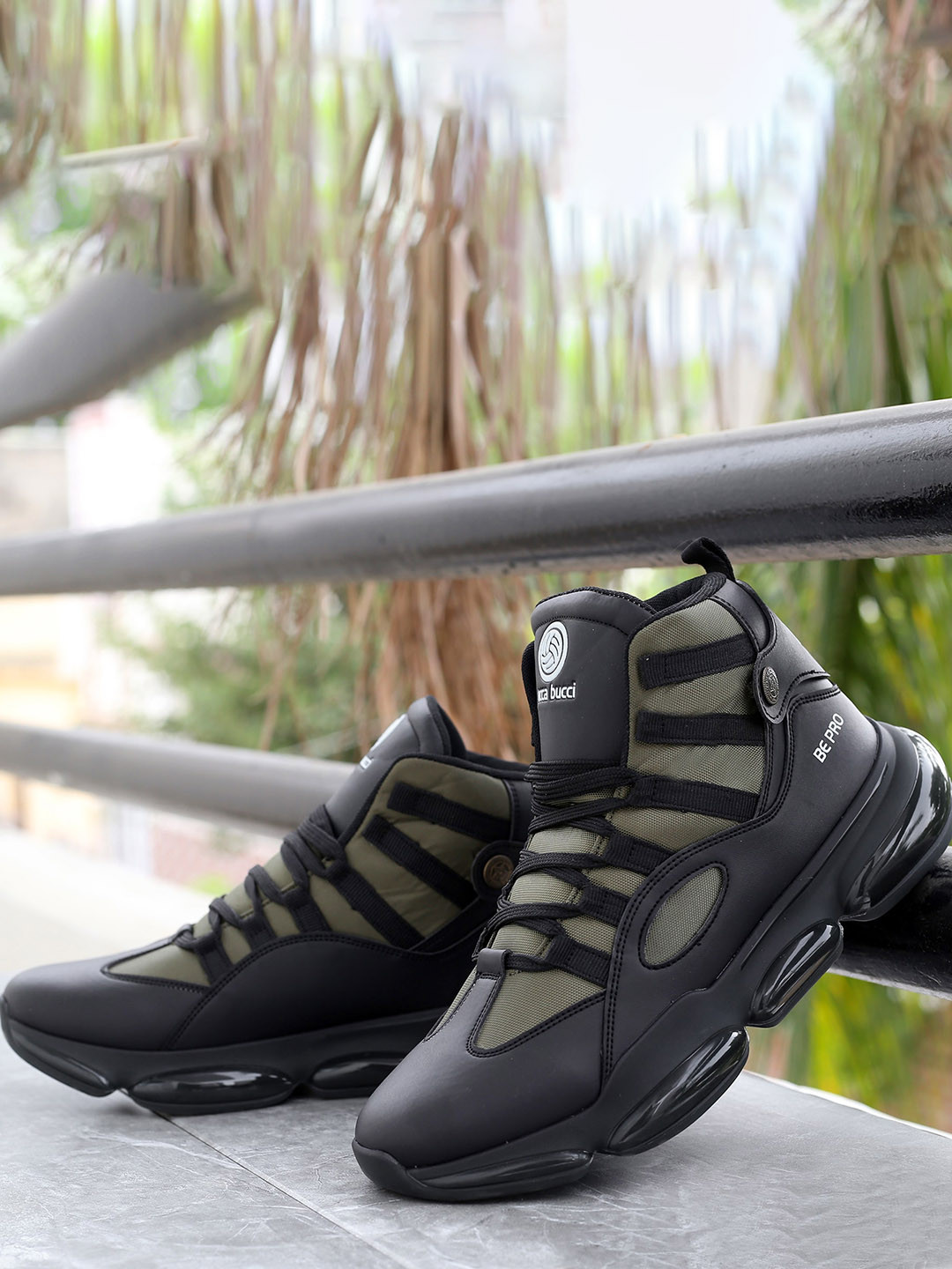 bacca bucci Men DOMINATOR Mid -Top Anti-Slip Sole Sneakers