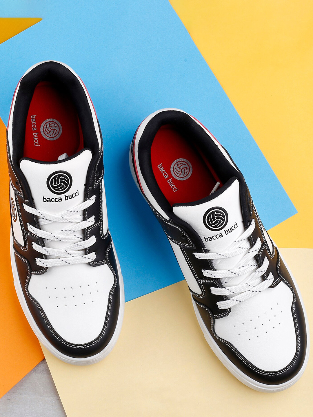 bacca bucci Men SIMBA Colourblocked Anti-Slip Sole Sneakers