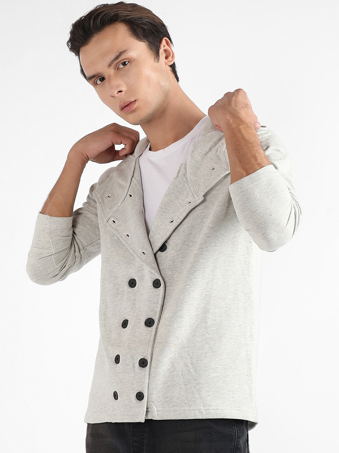 Campus Sutra Winter Wear Windcheater Hooded Cotton Tailored Jacket