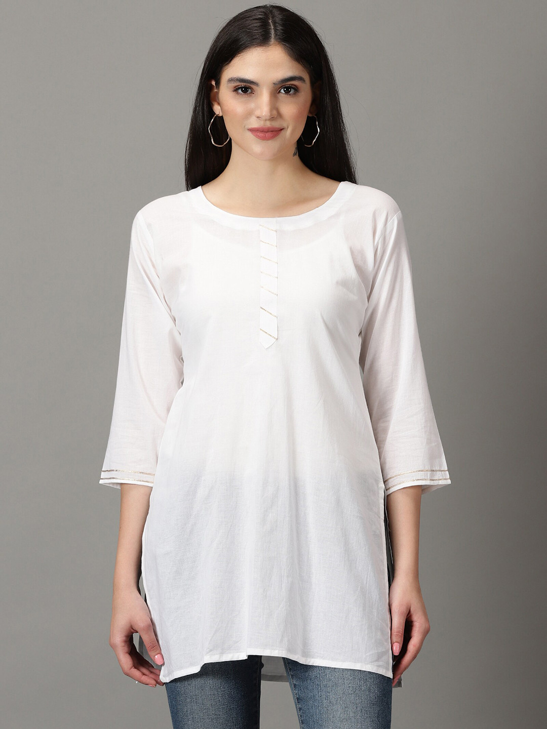 DIVINATION Round Neck Straight Kurti