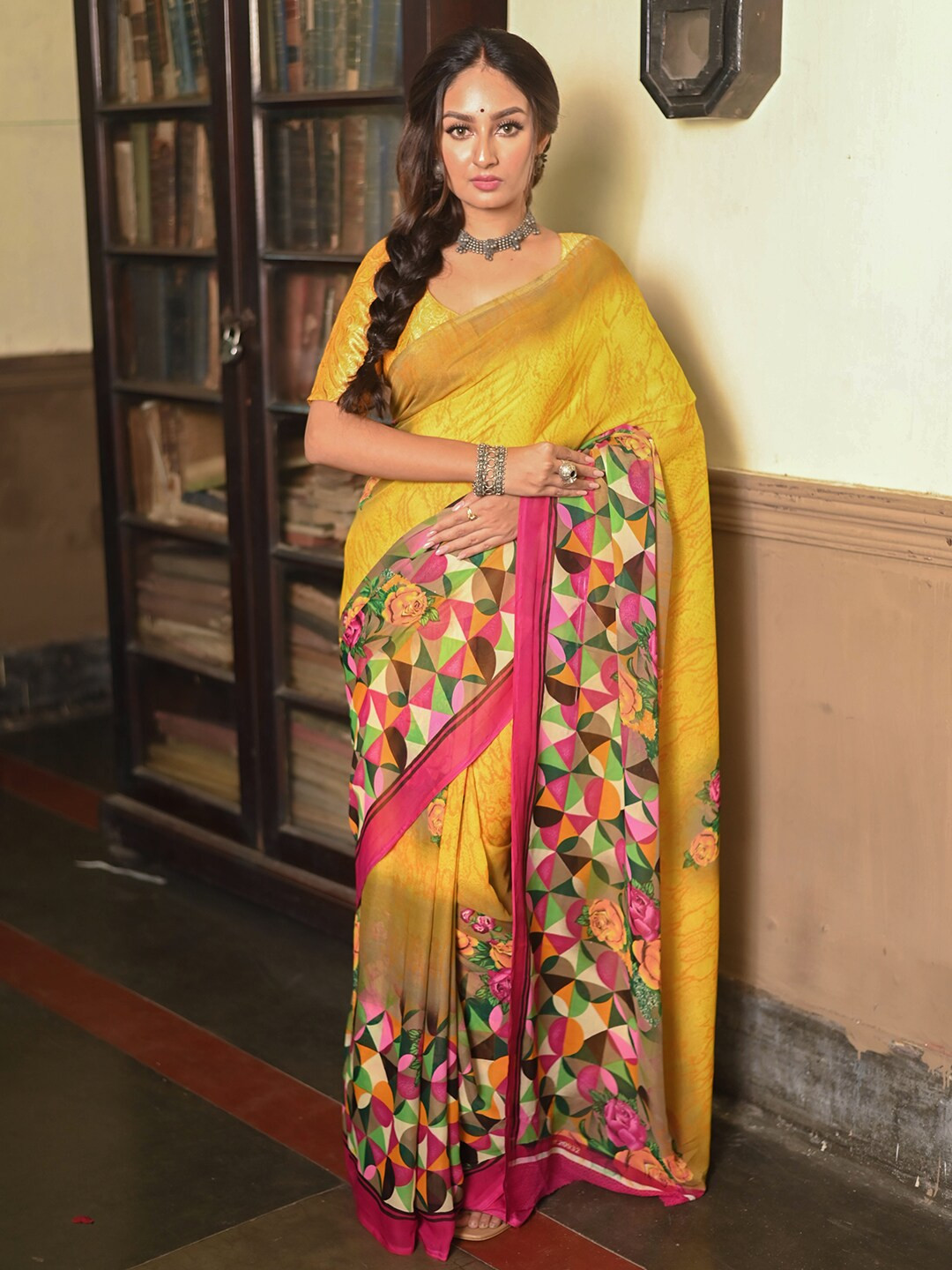 Anouk Rustic  Floral Printed Saree