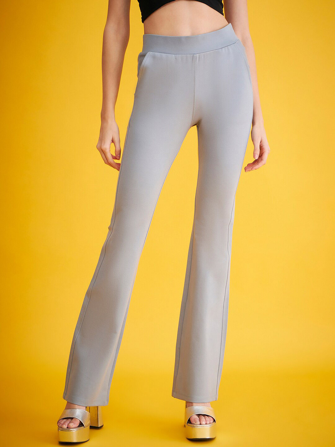 DELAN High-Rise Smart Parallel Trousers