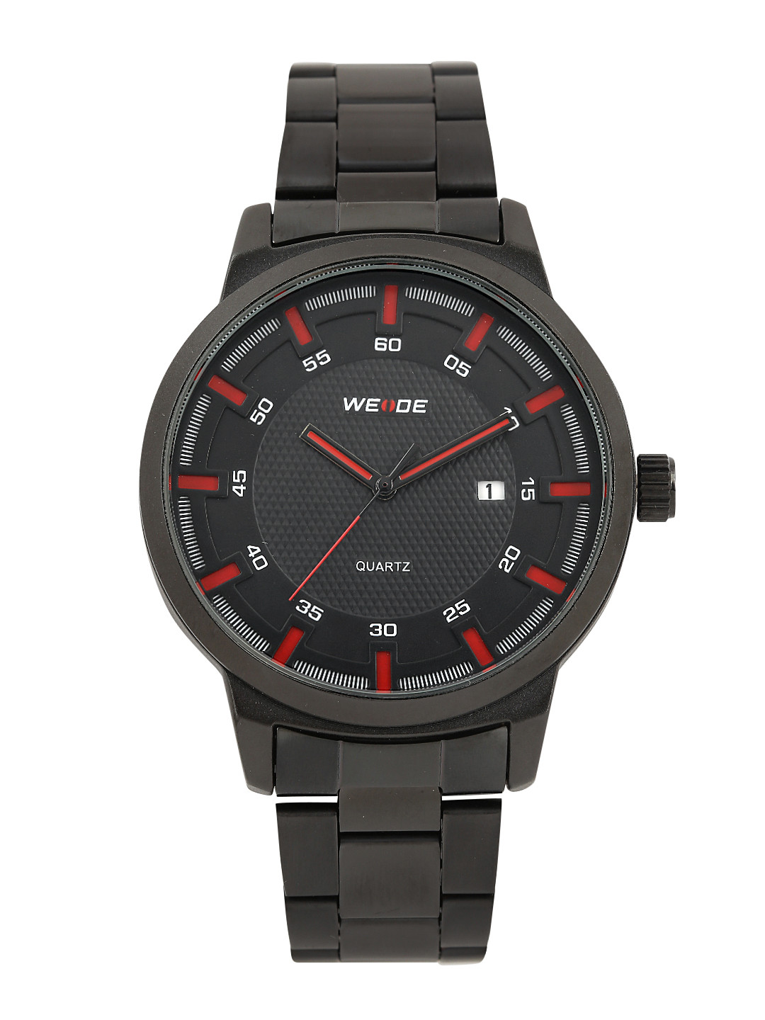 WEIDE Men Black & Red Analogue Watch