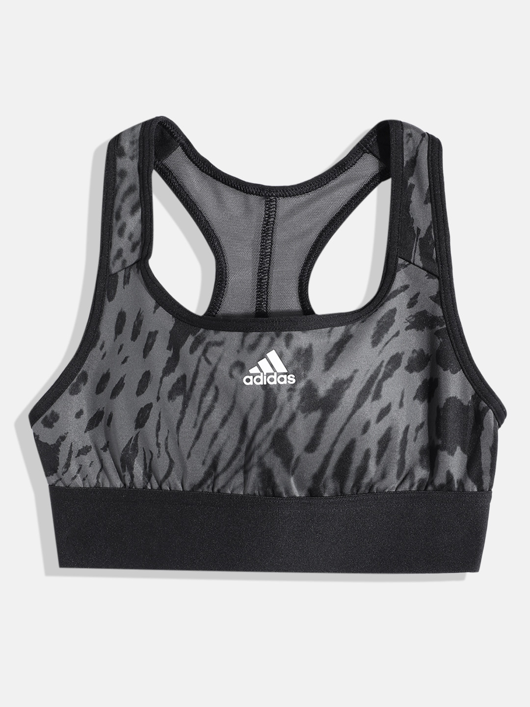 ADIDAS Girls Abstract Printed Removable Padded Workout Bra - 410264813005