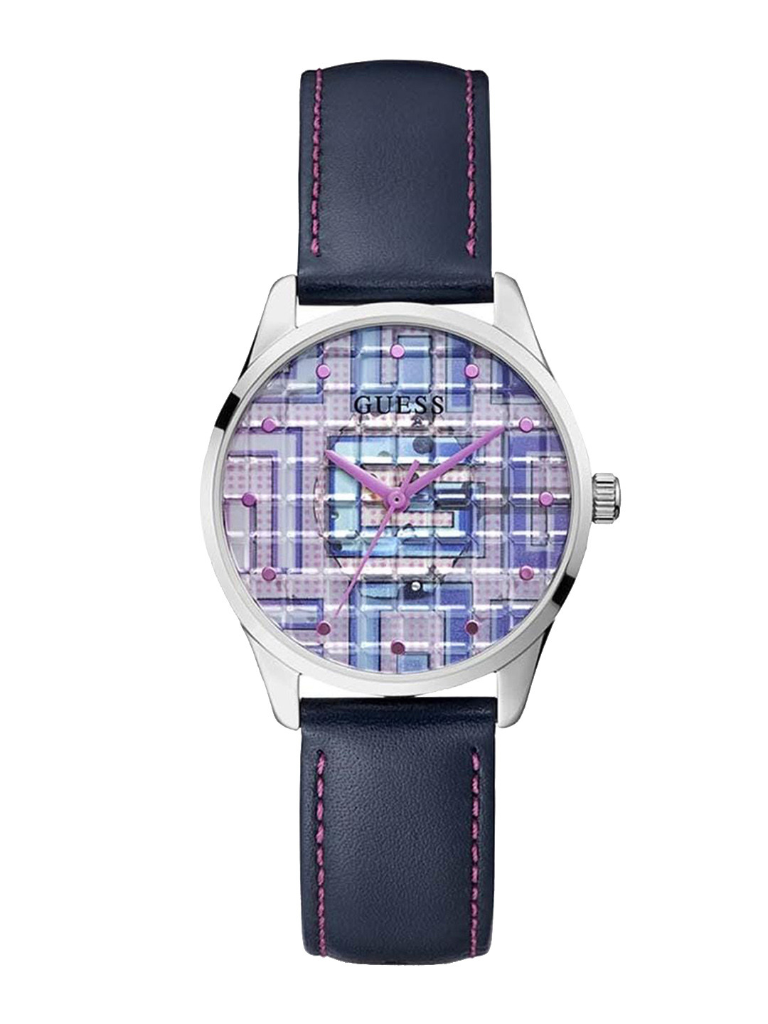 GUESS Women Printed Dial & Leather Straps Analogue Watch GW0480L1
