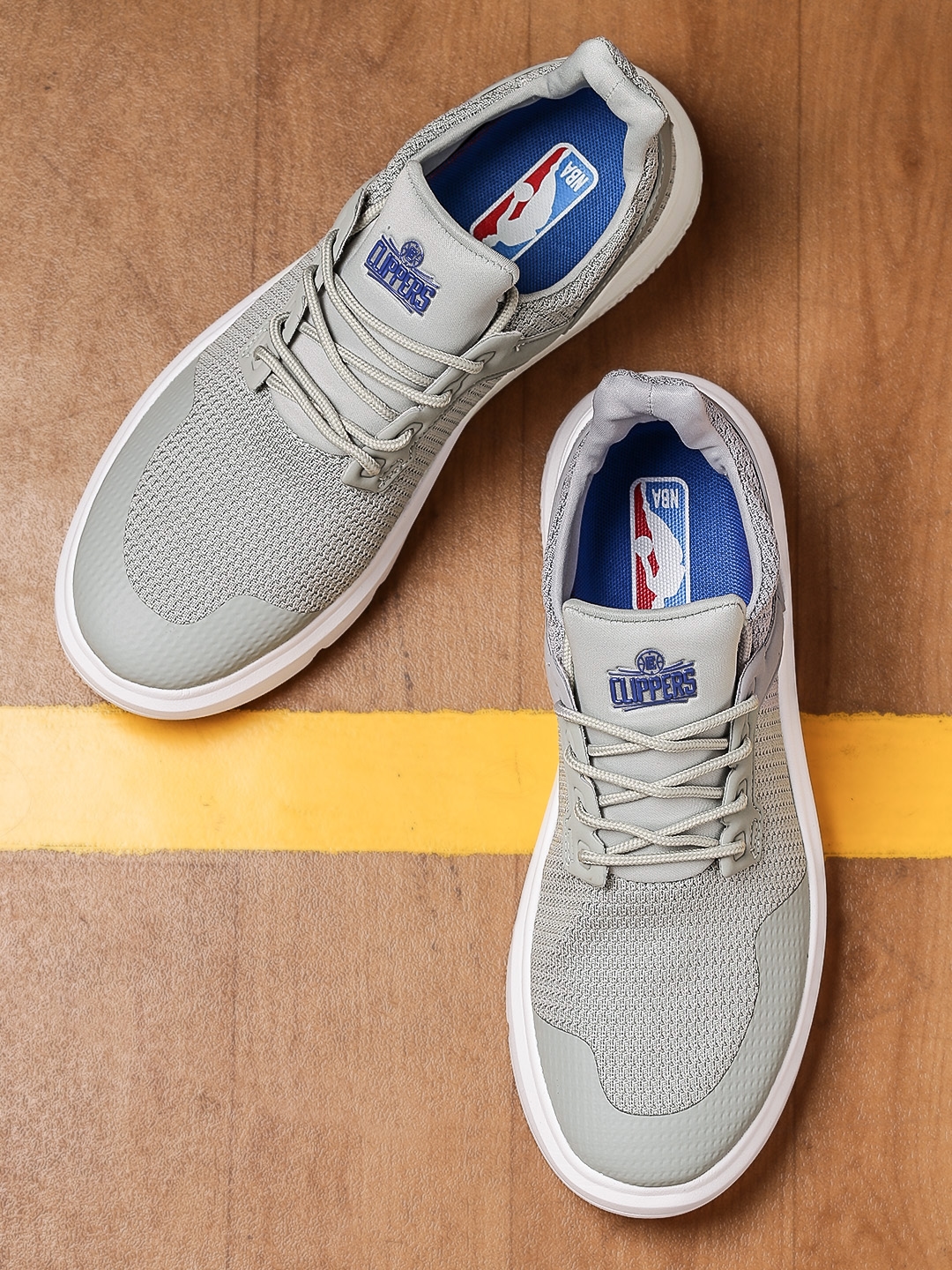 Buy NBA L.A.Clippers Men Grey Sneakers 