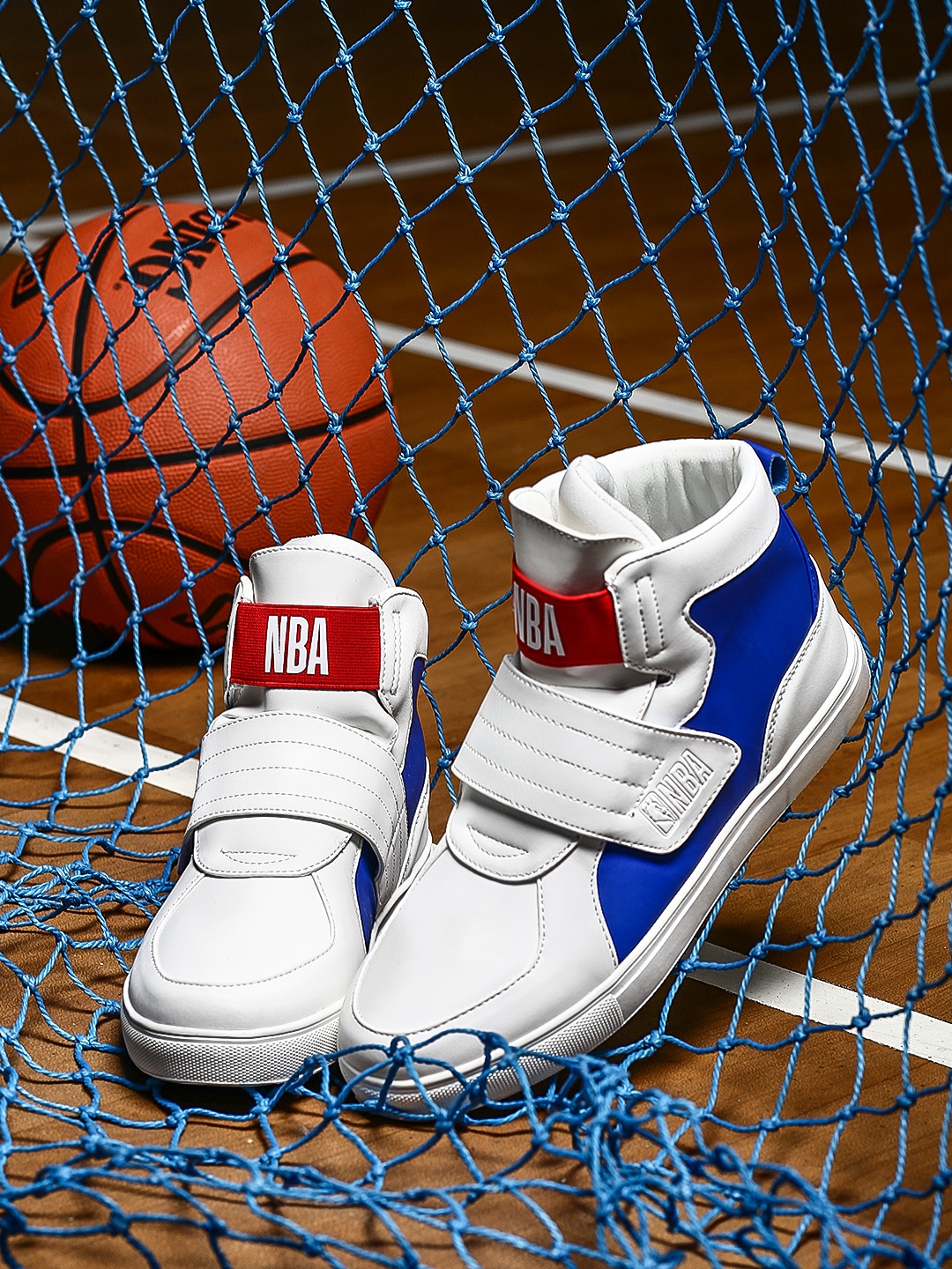 nba white sneakers myntra