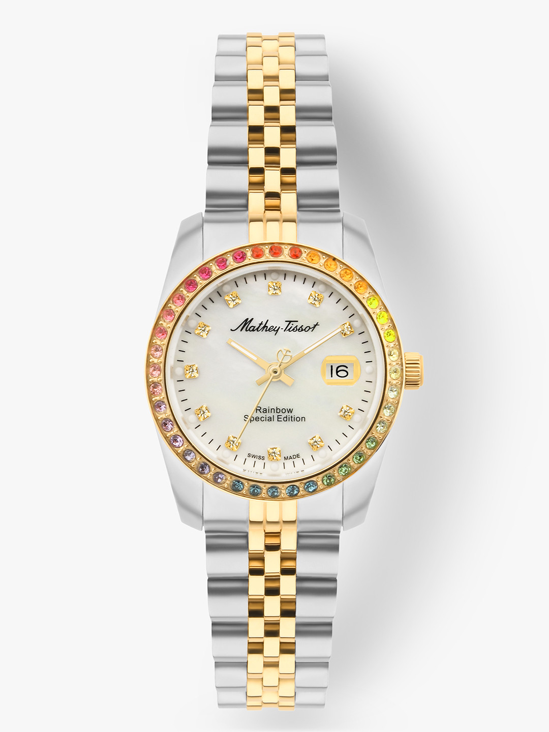 Mathey-Tissot Women Swiss Made Rainbow Special Edition Analog Watch D809BQYI