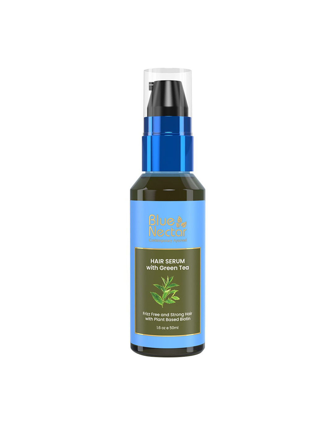 Blue Nectar Green Tea Hair Serum For Dry Frizzy Hair - 50ml