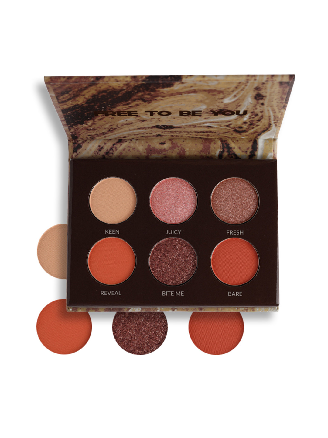 BH COSMETICS Long Lasting Unleashed 6 Color Eye Shadow Palette 6 g - Peach Emoji