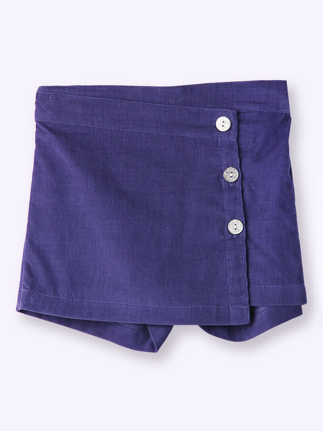 Beebay Girls Corduroy Wrap Skorts with Button Details