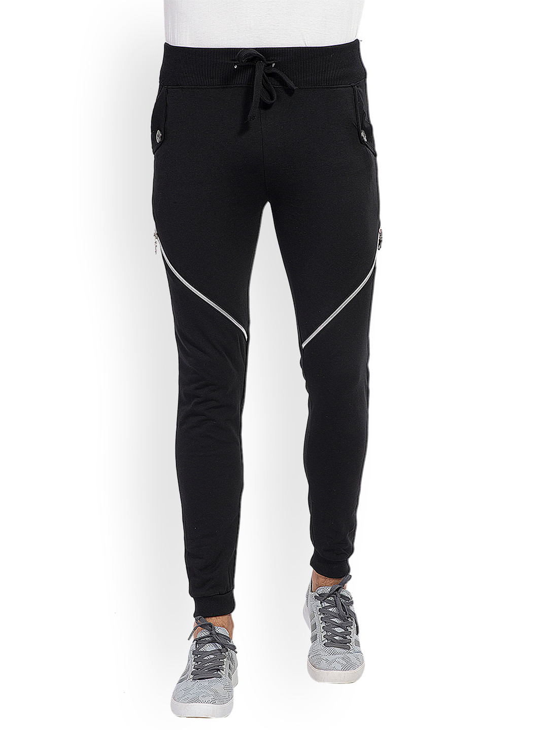 Campus Sutra Men Black Joggers