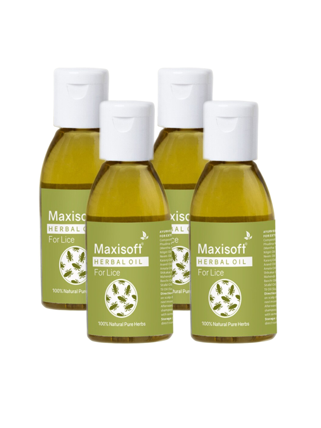Maxisoft Set Of 4 Anti-Lice Herbal Oil - 25ml Each