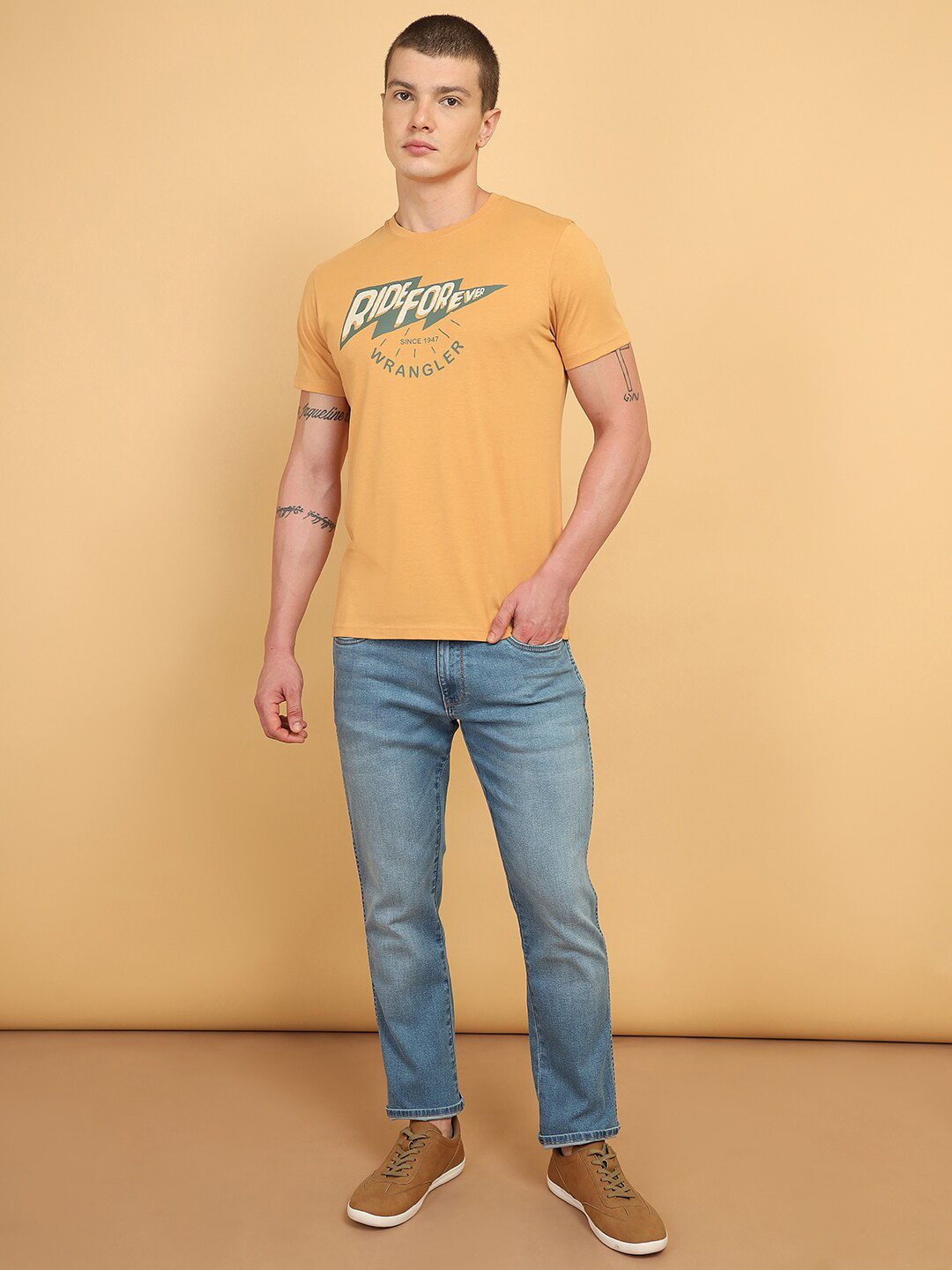 Wrangler Typography Printed Pure Cotton T-shirt
