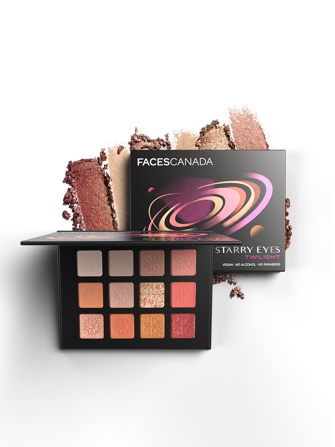 FACES CANADA Vegan 12 In 1 Starry Eyes EyeShadow Palette 16 g - Twilight 02