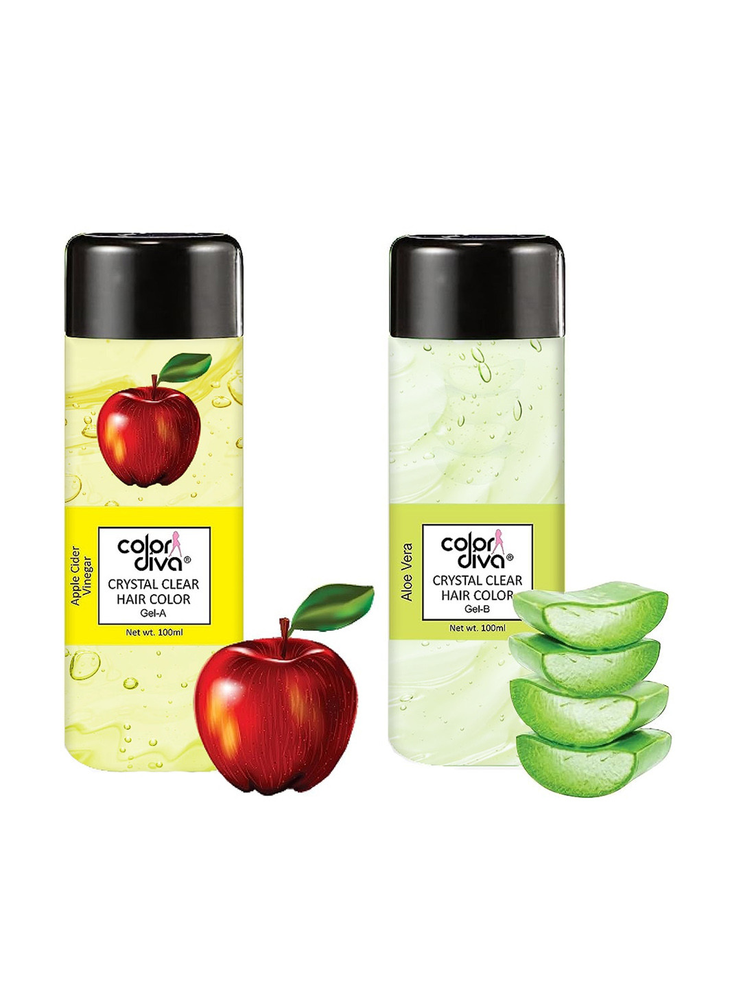 Adbeni Set Of 2 Crystal Clear Hair Color Gel-A & Gel-B - 100ml Each