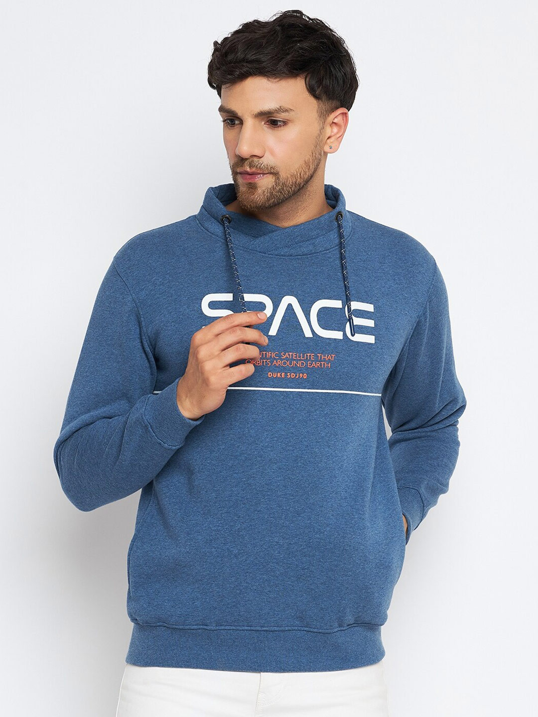 Duke Typography Printed Long Sleeves Fleece Pullover