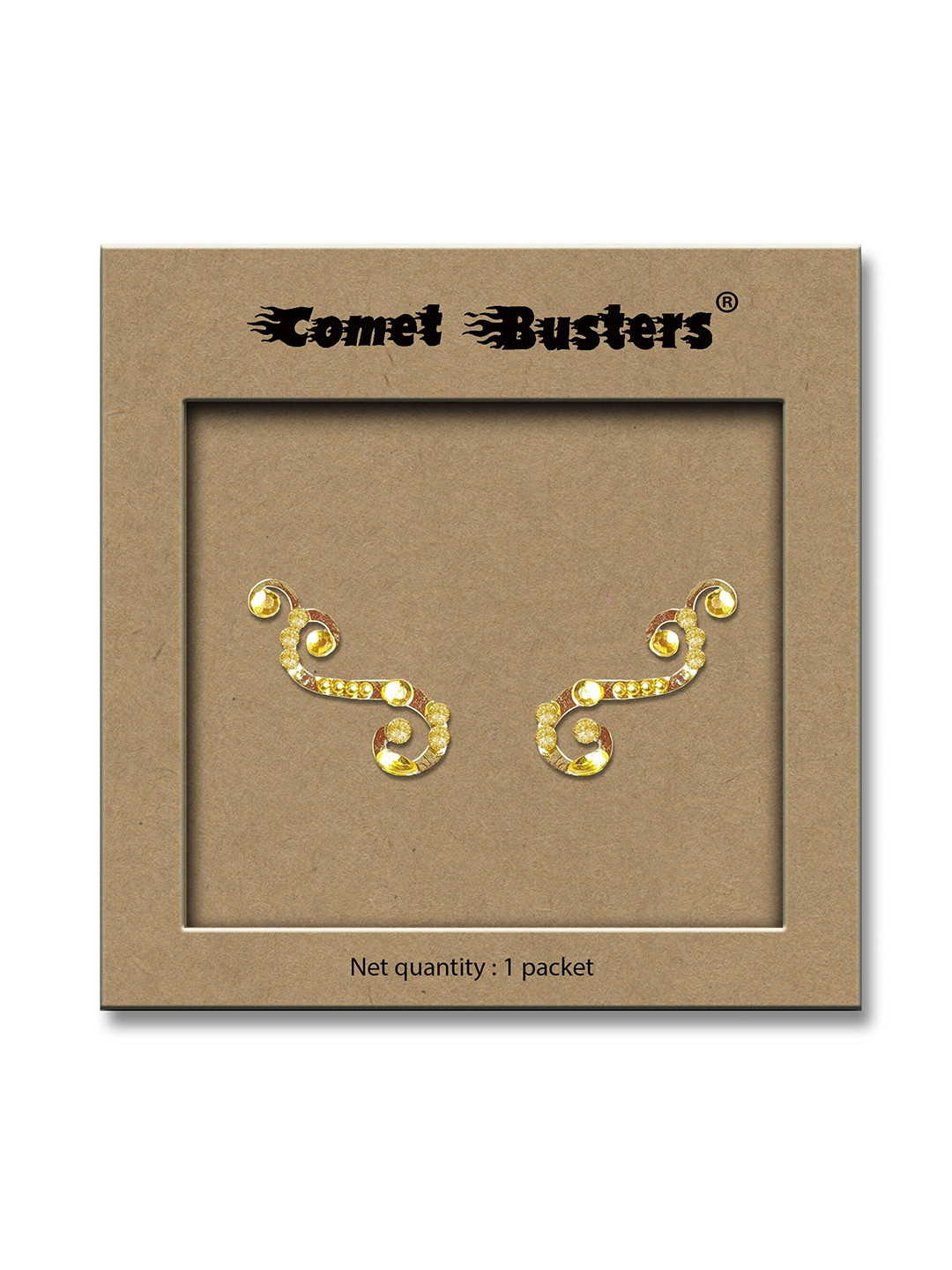 Comet Busters 2 Pcs Eye Stickers - Gold-Toned
