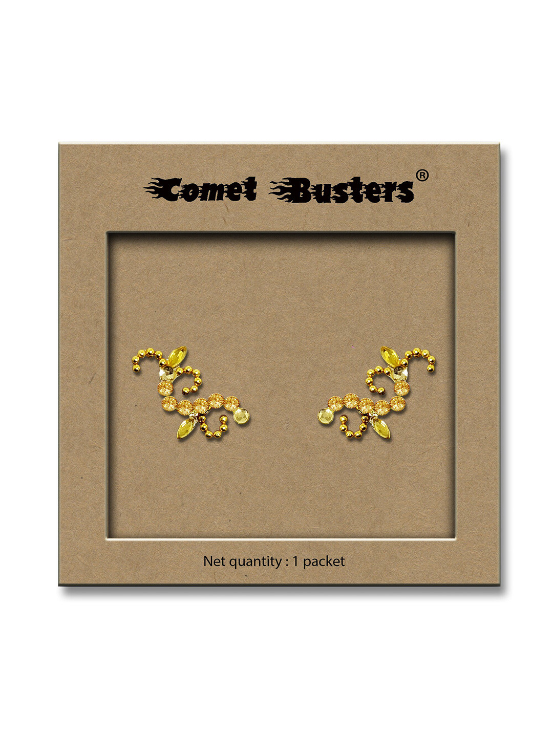 Comet Busters 2 Pcs Eye Stickers - Gold-Toned