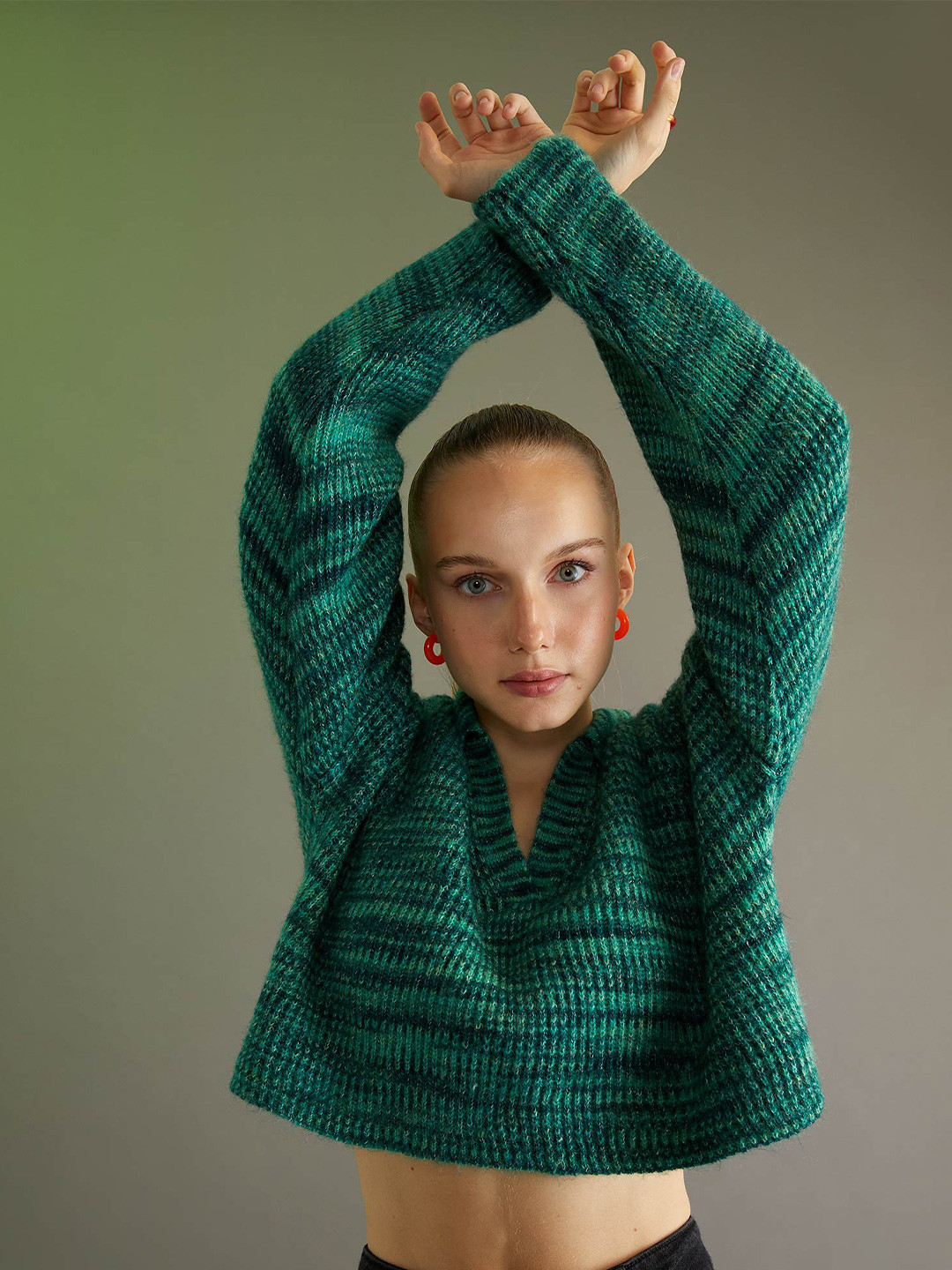 DeFacto Cable Knit Crop Pullover