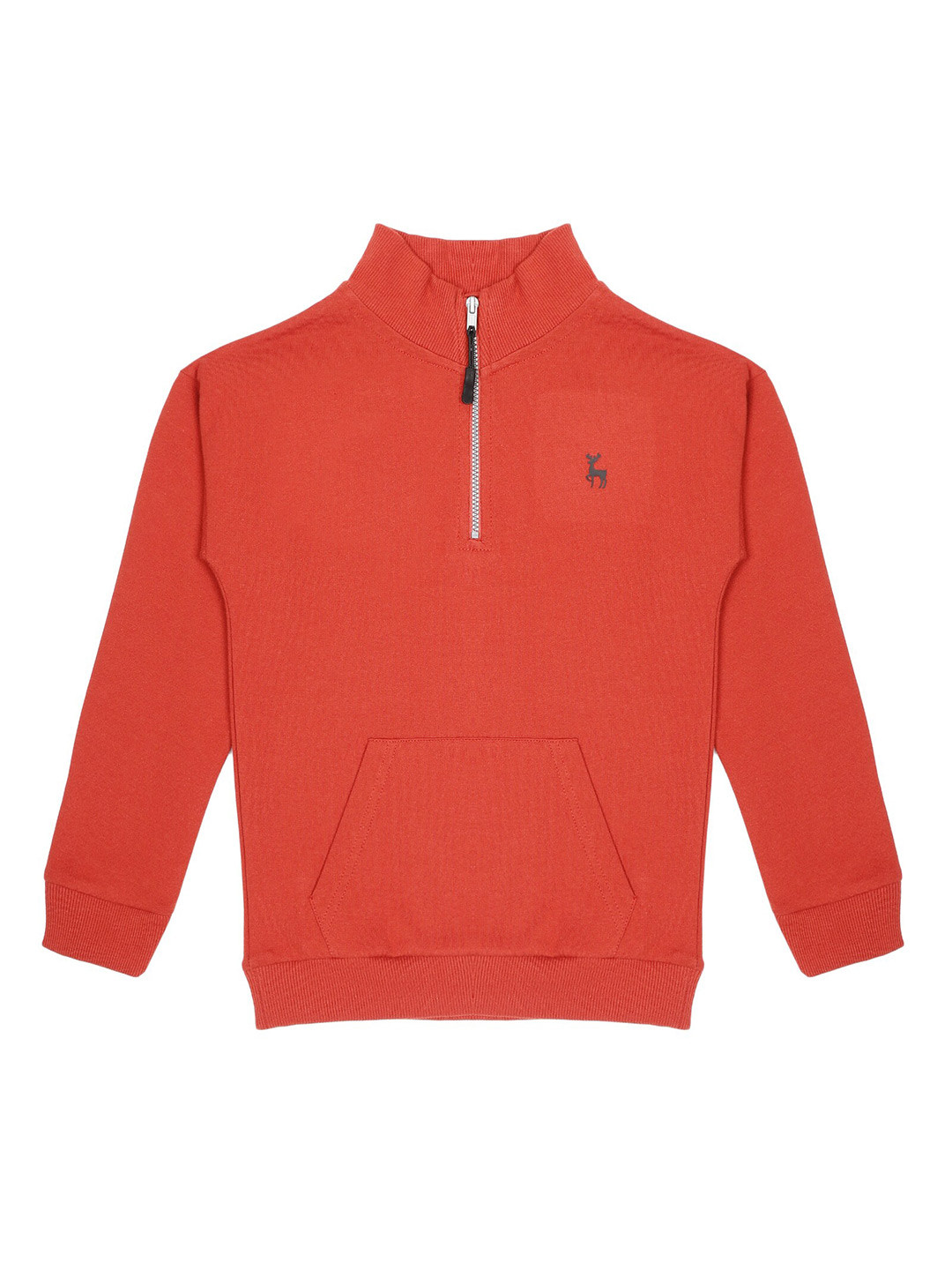 PLUM TREE Boys Cotton Mock Collar Pullover Sweatshirt
