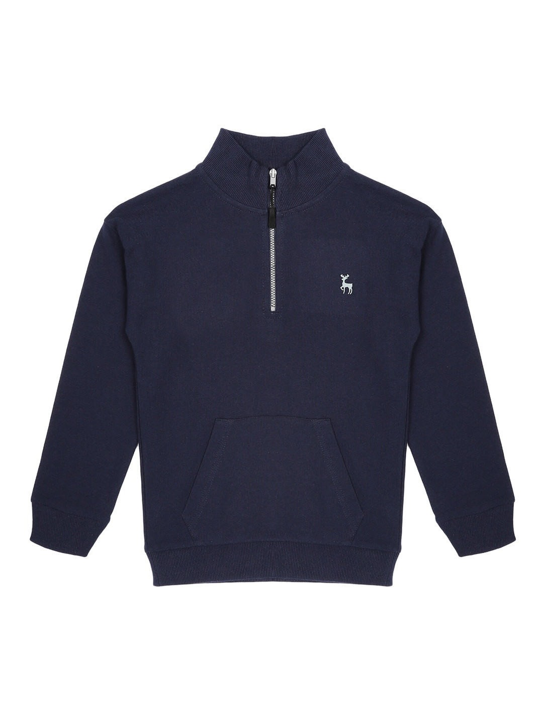 PLUM TREE Boys Mock Collar Cotton Sweatshirt