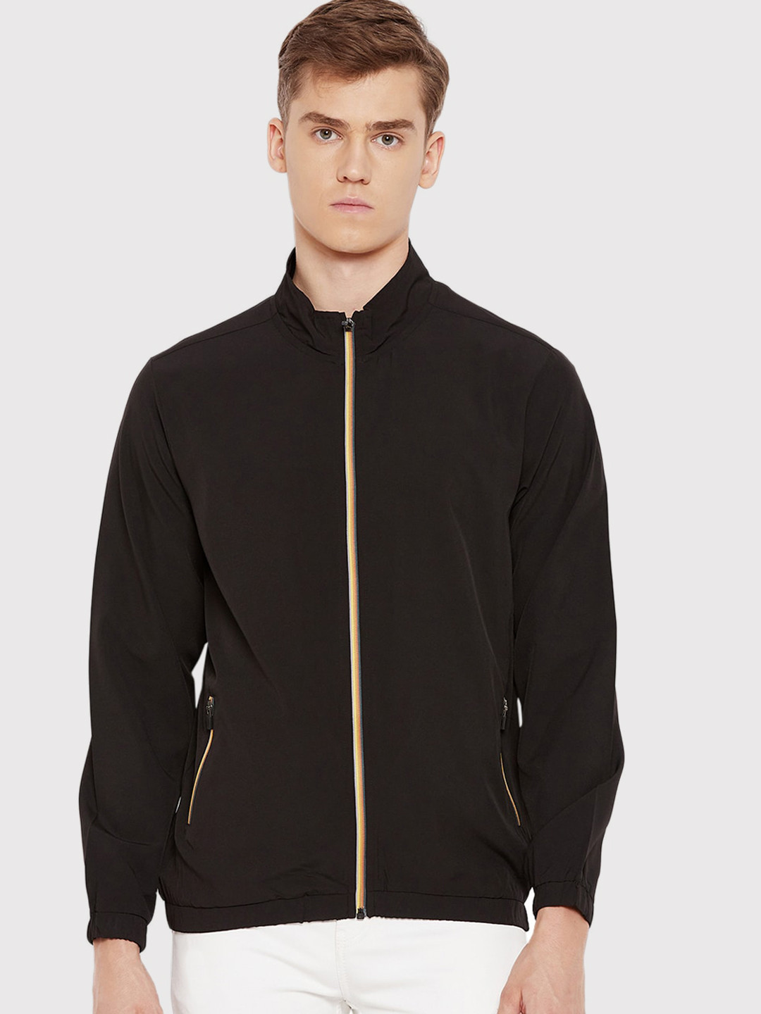 PERFKT-U Mock Collar Lightweight Antimicrobial Sporty Jacket