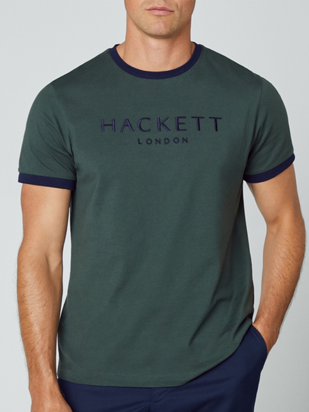 Buy HACKETT LONDON Brand Logo Printed Cotton T Shirt Tshirts