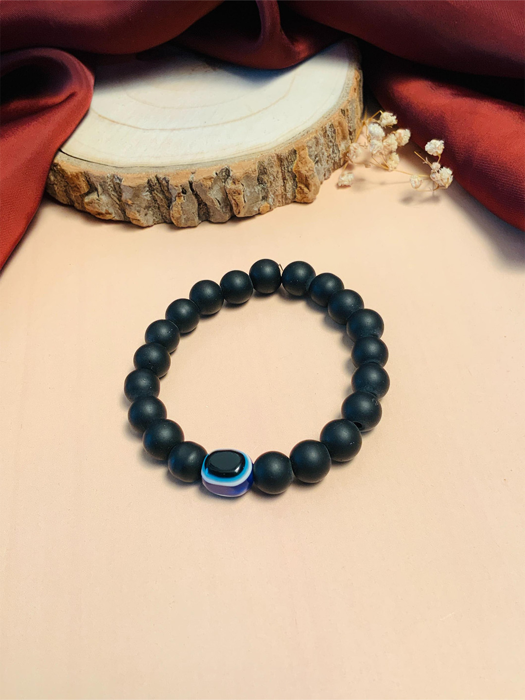 ABDESIGNS Black Aura Beaded Bracelet