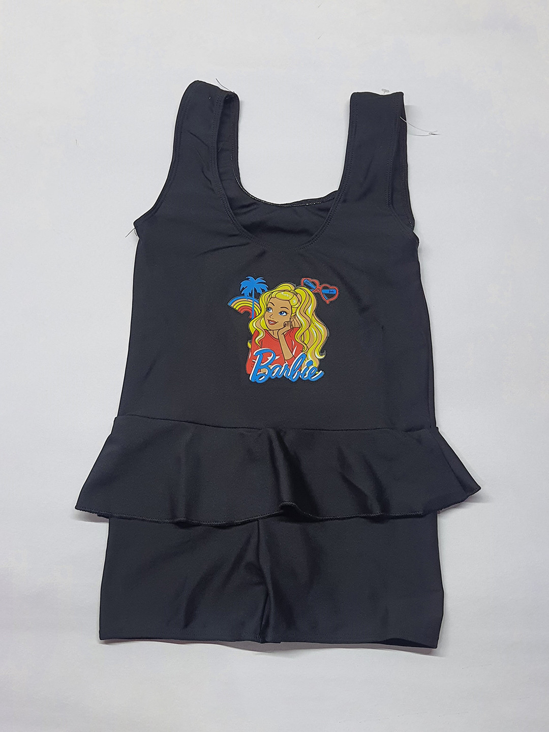 Apraa & Parma Girls Barbie Printed Swimming Dress With Attached Shorts