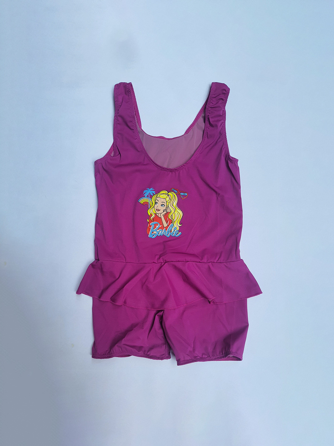 Apraa & Parma Girls Barbie Printed Swimming Dress With Attached Shorts