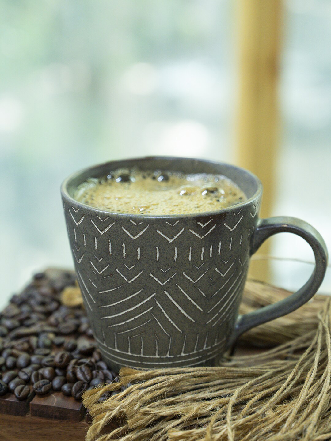 MARKET99 Teerth Name Personalised Blue Textured Ceramic Microwave Safe Mug-280ml