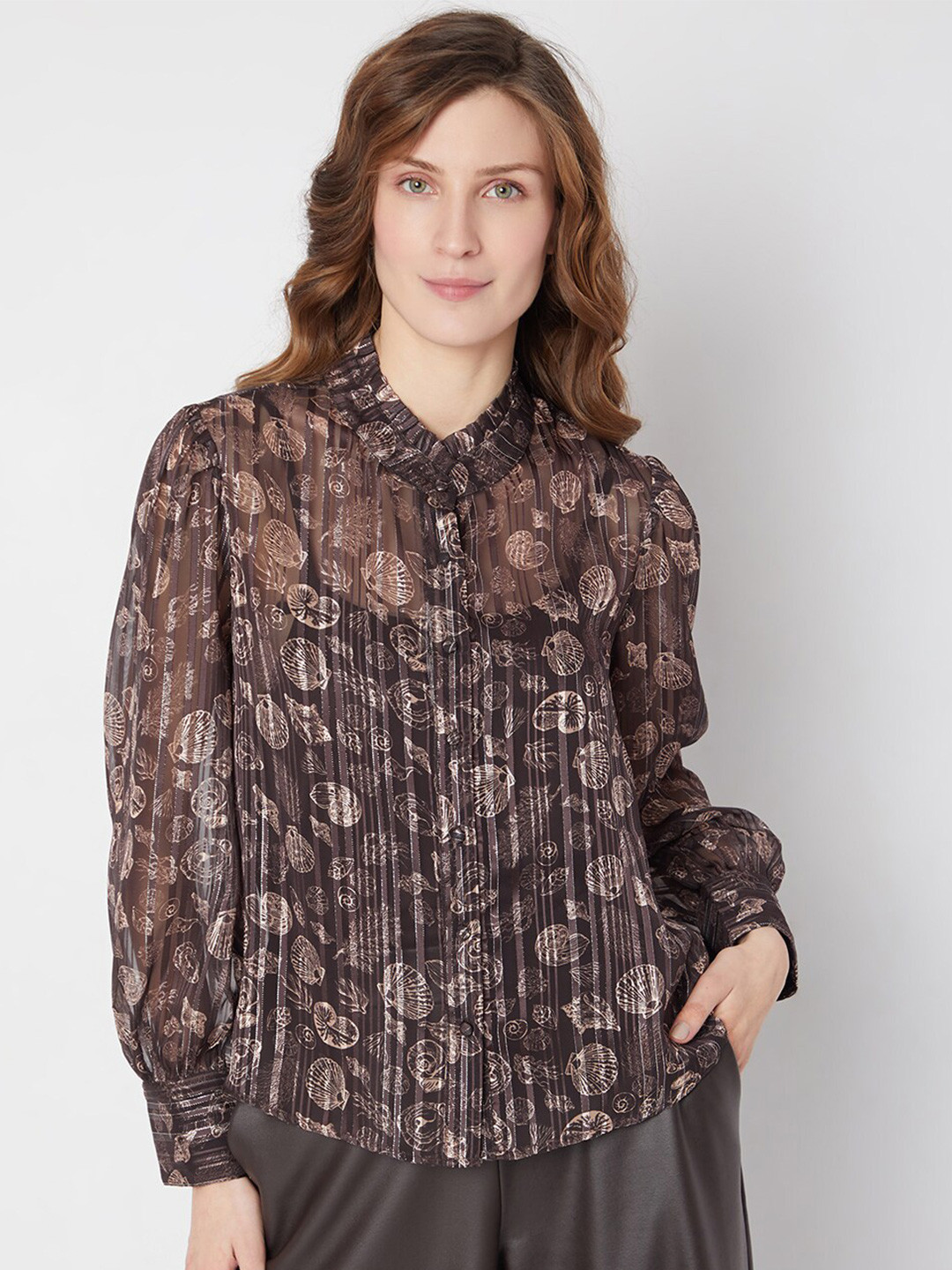 Vero Moda Conversational Sheer Printed Shirt