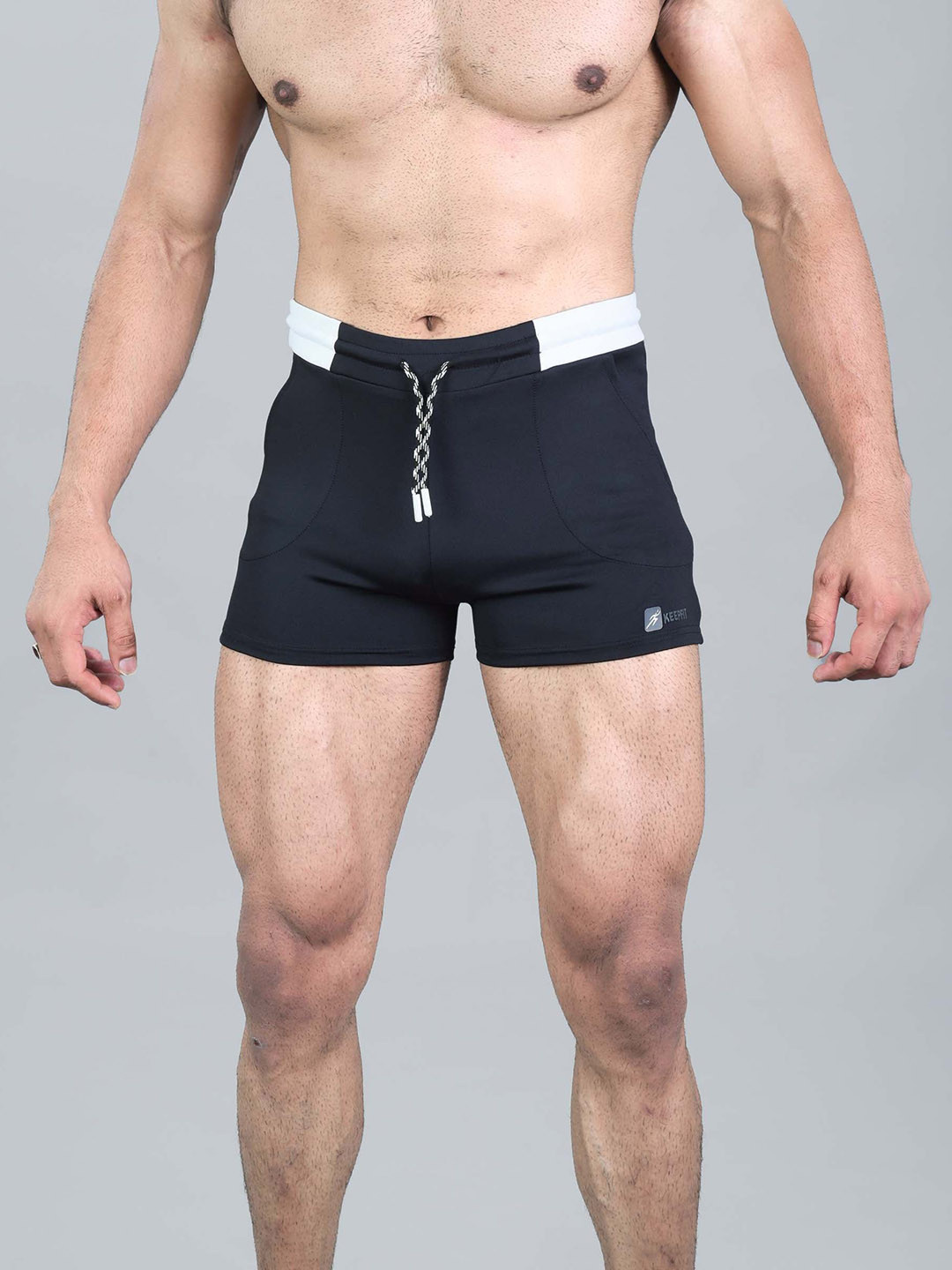 Keepfit Men Mid-Rise Breathable Swim Trunks