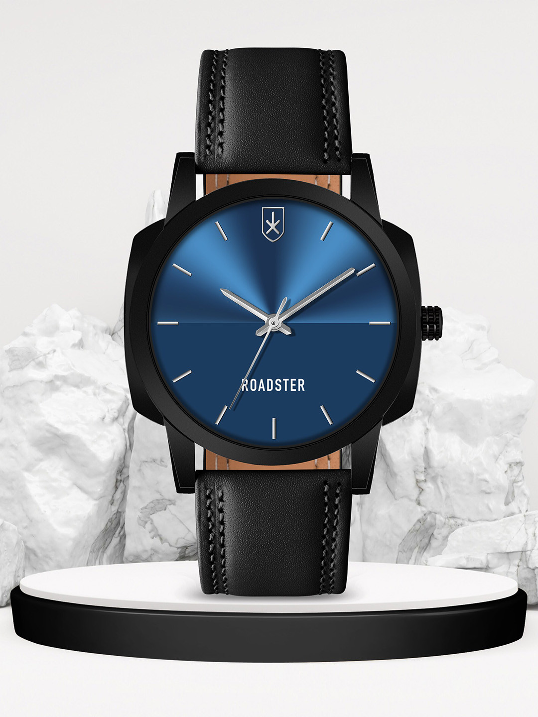 The Roadster Lifestyle Co. Men Leather Strap Analogue Reset Time Watches RD-08-Airforce