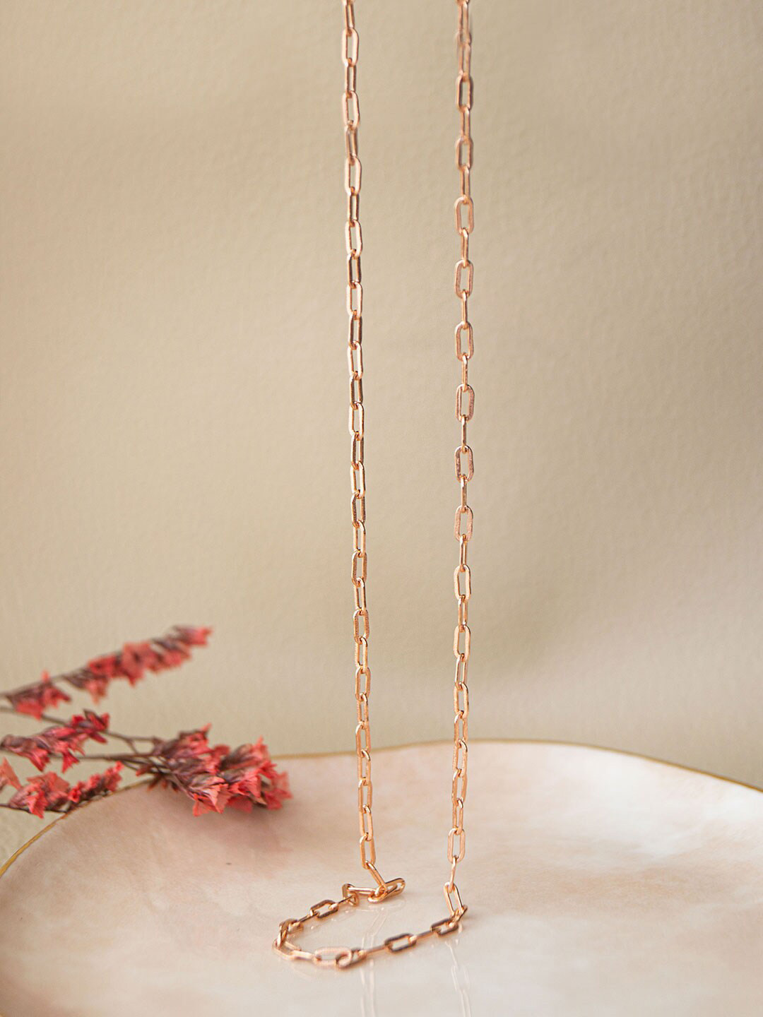 MANNASH Rose Gold-Plated Sterling Silver Chain