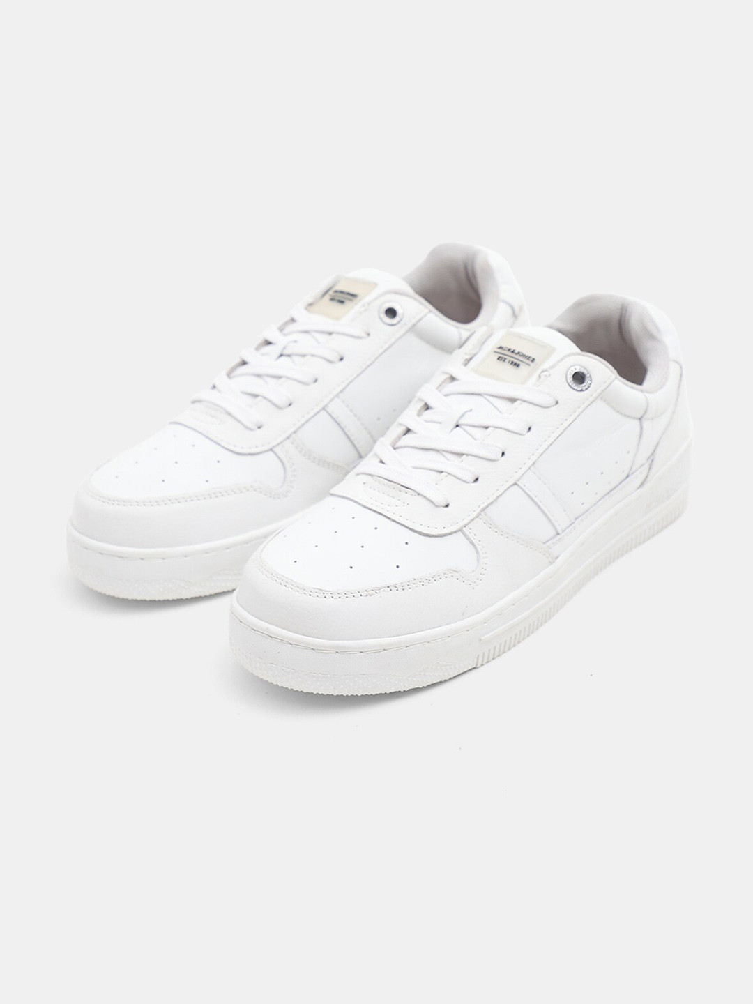 Jack & Jones Men Jfwethan Perforated Leather Sneakers