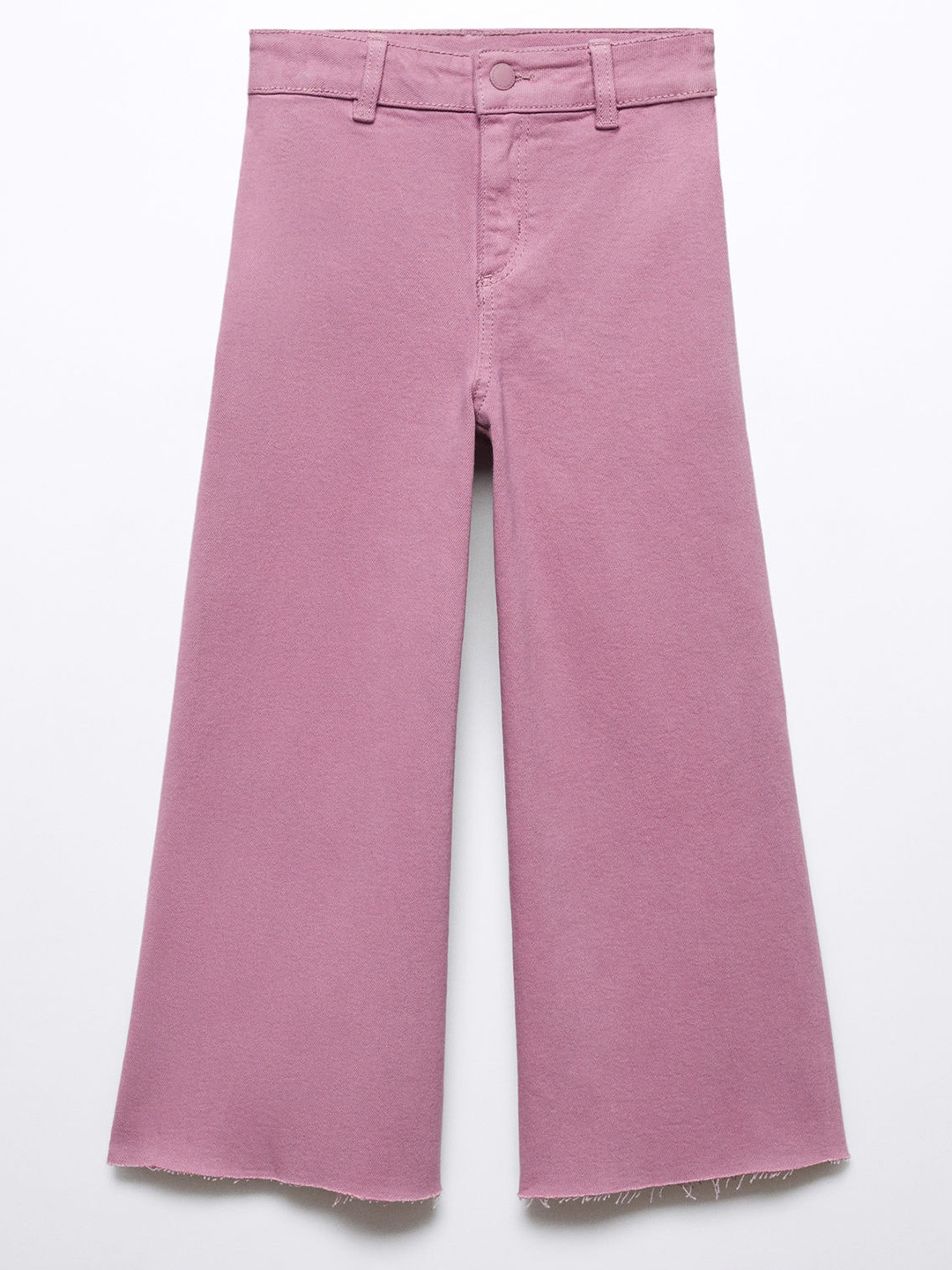 Mango Kids Girls Mid-Rise Wide Leg Stretchable Coloured Jeans