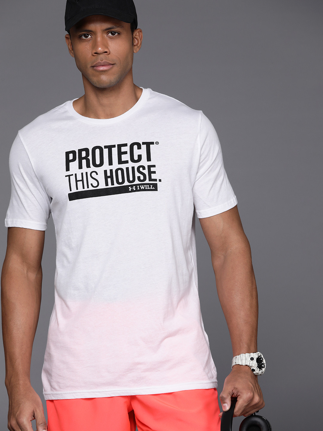 UNDER ARMOUR Typography Printed Loose Fit Protect This House Training Tshirt