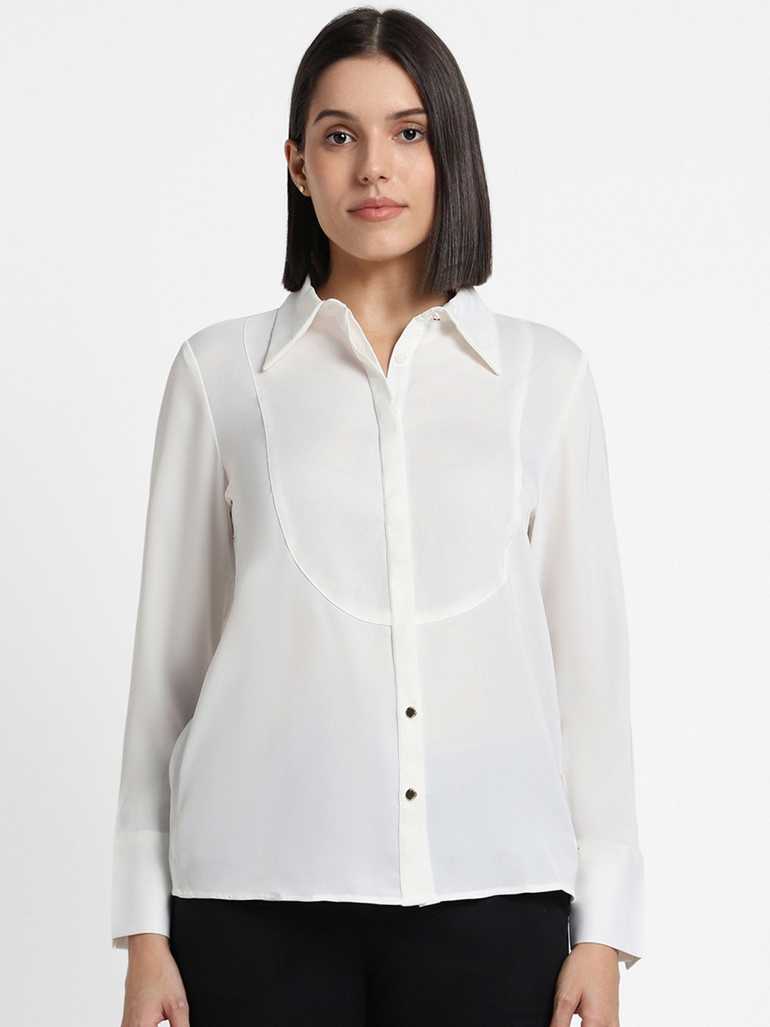 Allen Solly Woman White Shirt Style Top