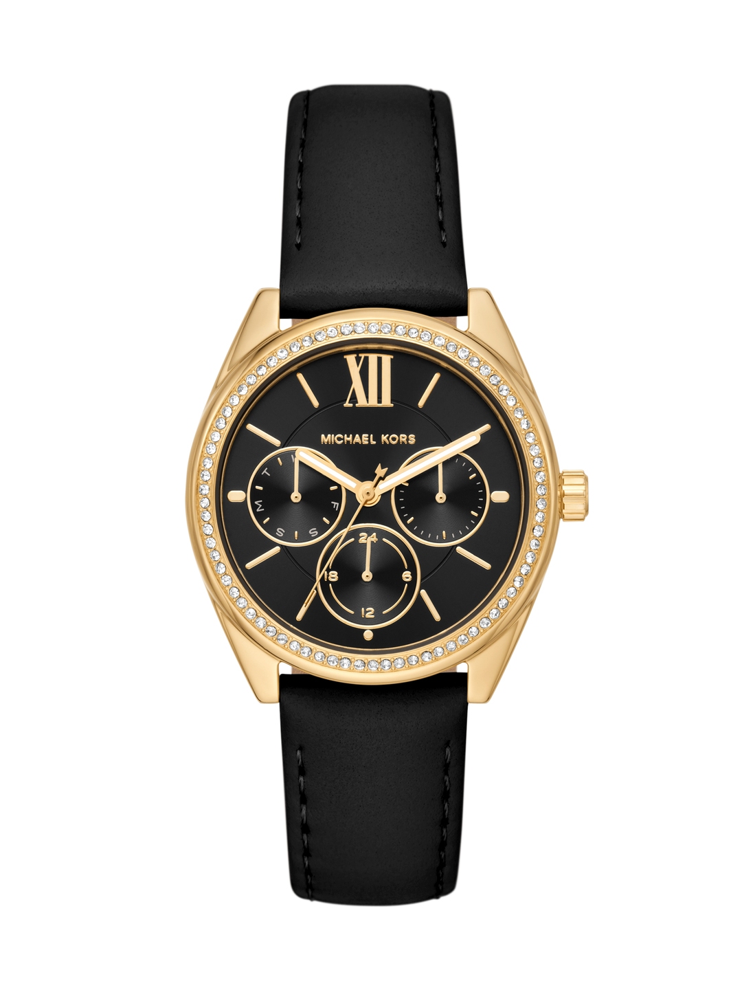 Kors embellished sale leather watch