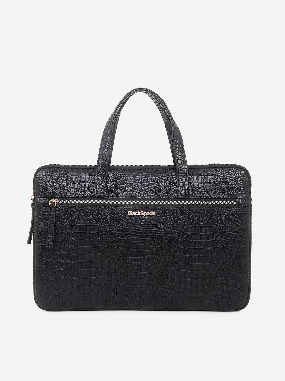 Black Spade Women 13 inch Textured Laptop Bag